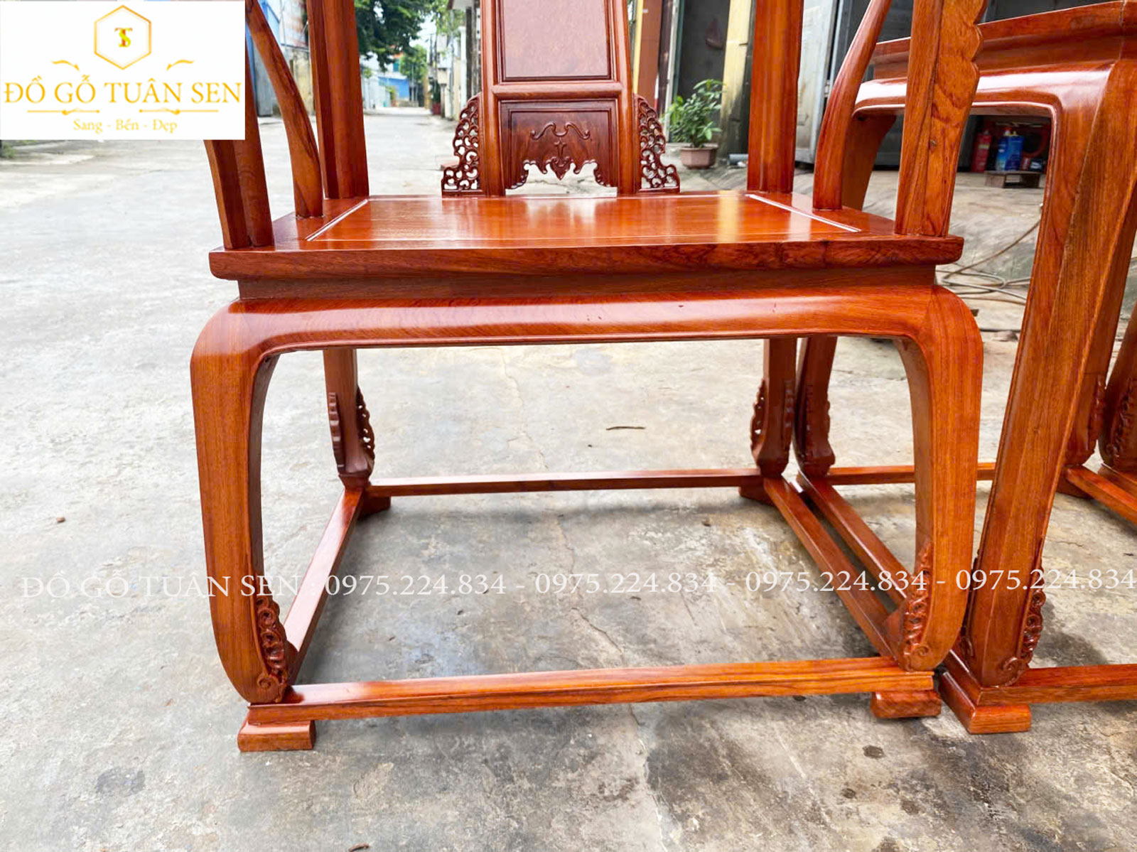 Hình ảnh chi tiết ghế minh đế gỗ hương No1